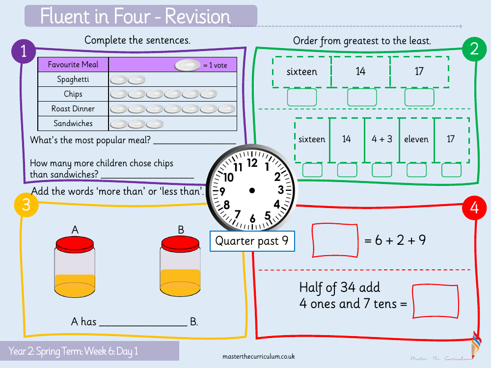 Statistics - Draw pictograms 2, 5 and 10 - Starter