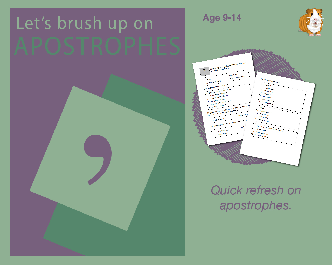 Using Apostrophes (9-14 years) - Teacher Notes