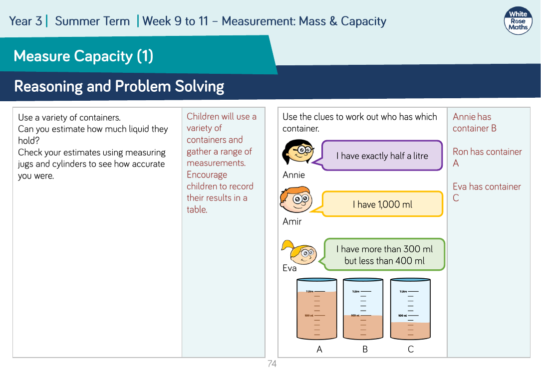 problem solving capacity year 3