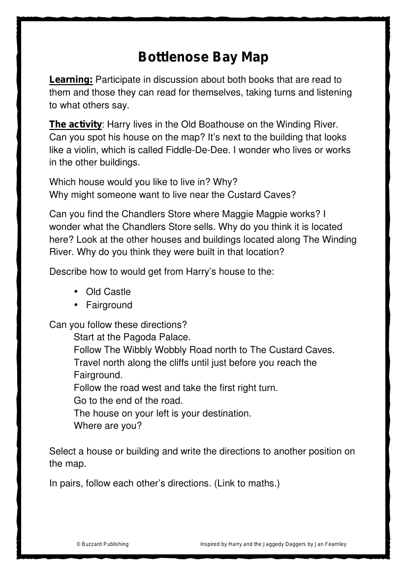 Inspired by: Harry and the Jaggedy Daggers - Week 1