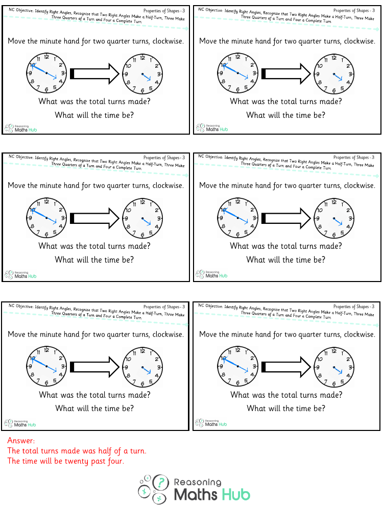 Identify Right Angles and Turns - Reasoning