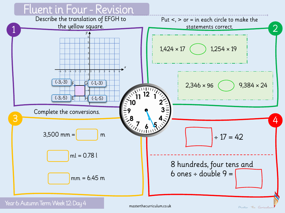 Position and Direction - Reflections - Starter