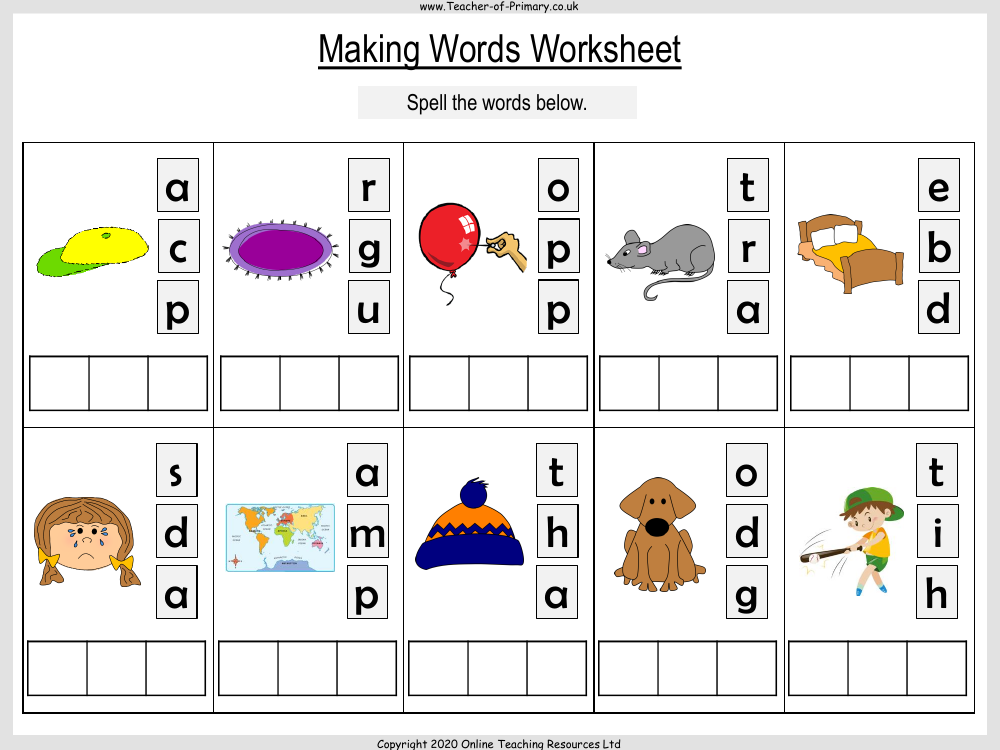 Making Words - Worksheet