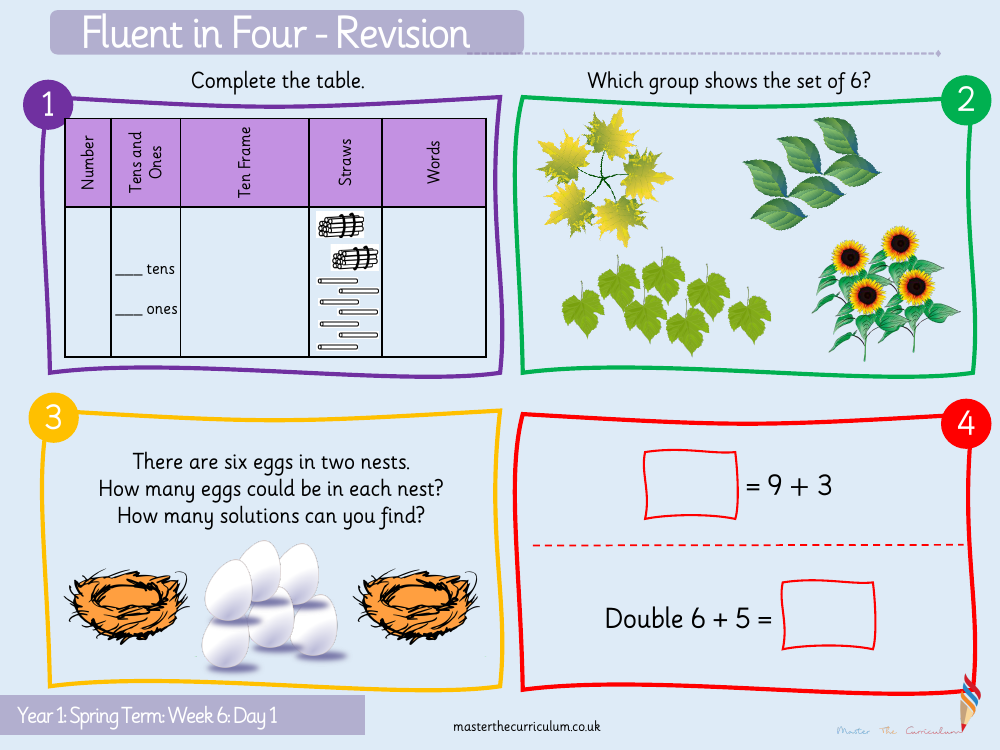 Place Value within 50 - One more one less - Starter