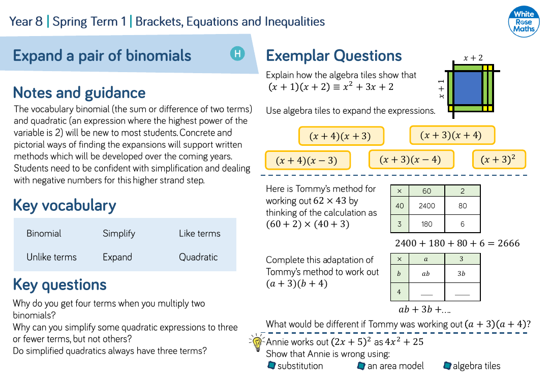 Expand a pair of binomials