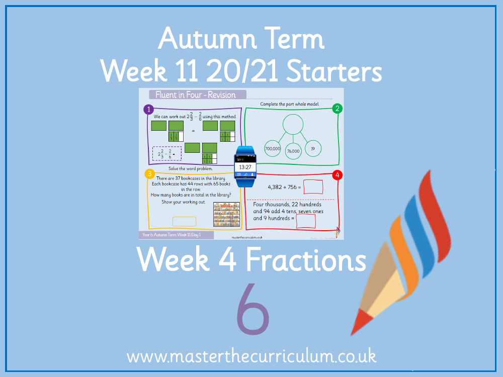 Fractions - Four rules with Fractions - Starter