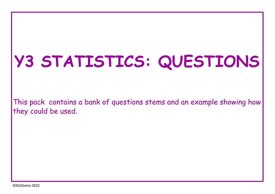 Statistics questions stems