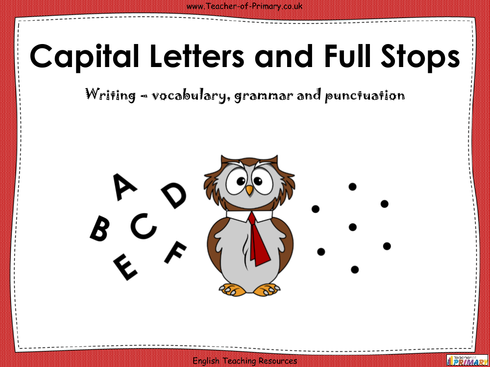 Capital Letters and (remove - used in relation to 'full coverage') Stops   Elementary School - PowerPoint