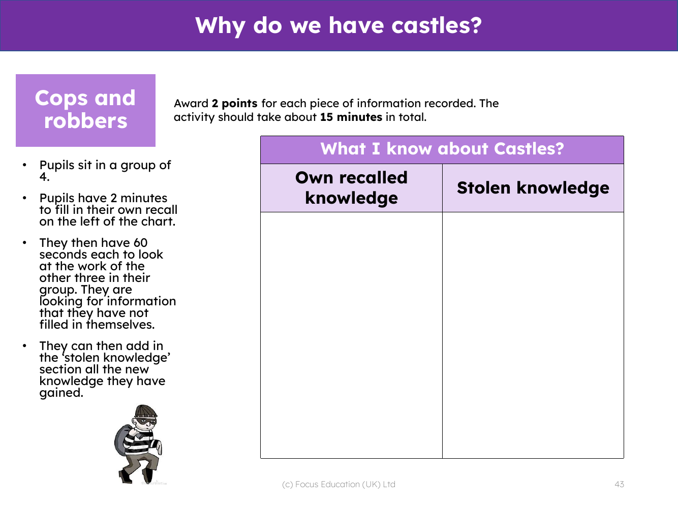 Cops and robbers - What do you know about castles?