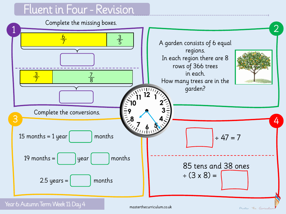 Fractions - Find the whole - Starter