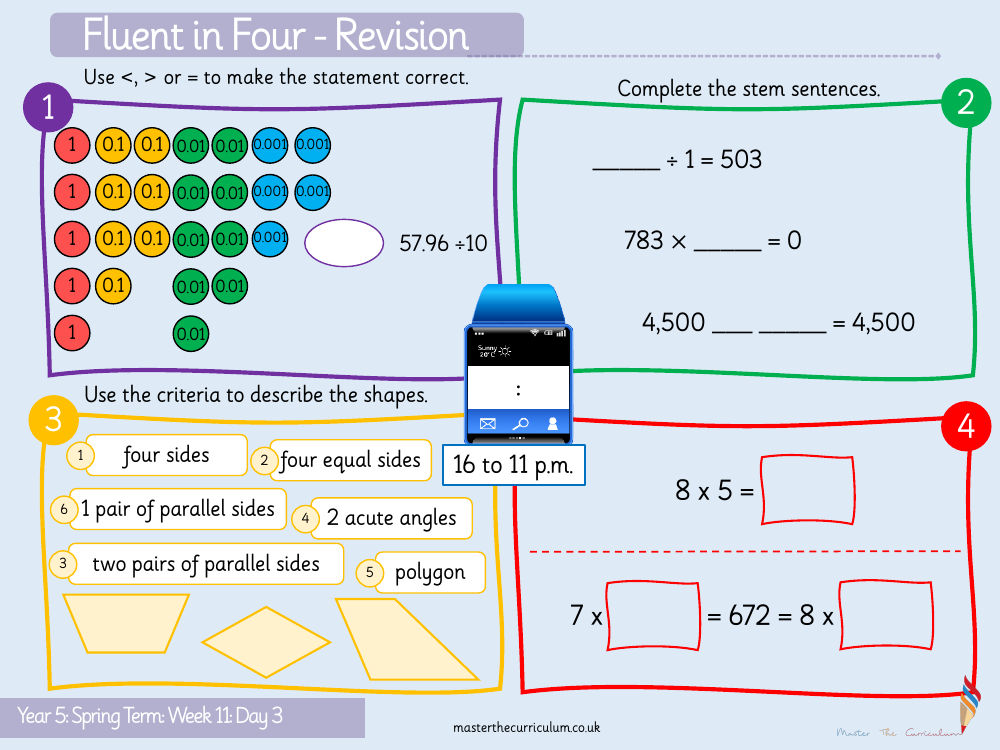 Decimals and Percentages - Understand Percentages - Starter