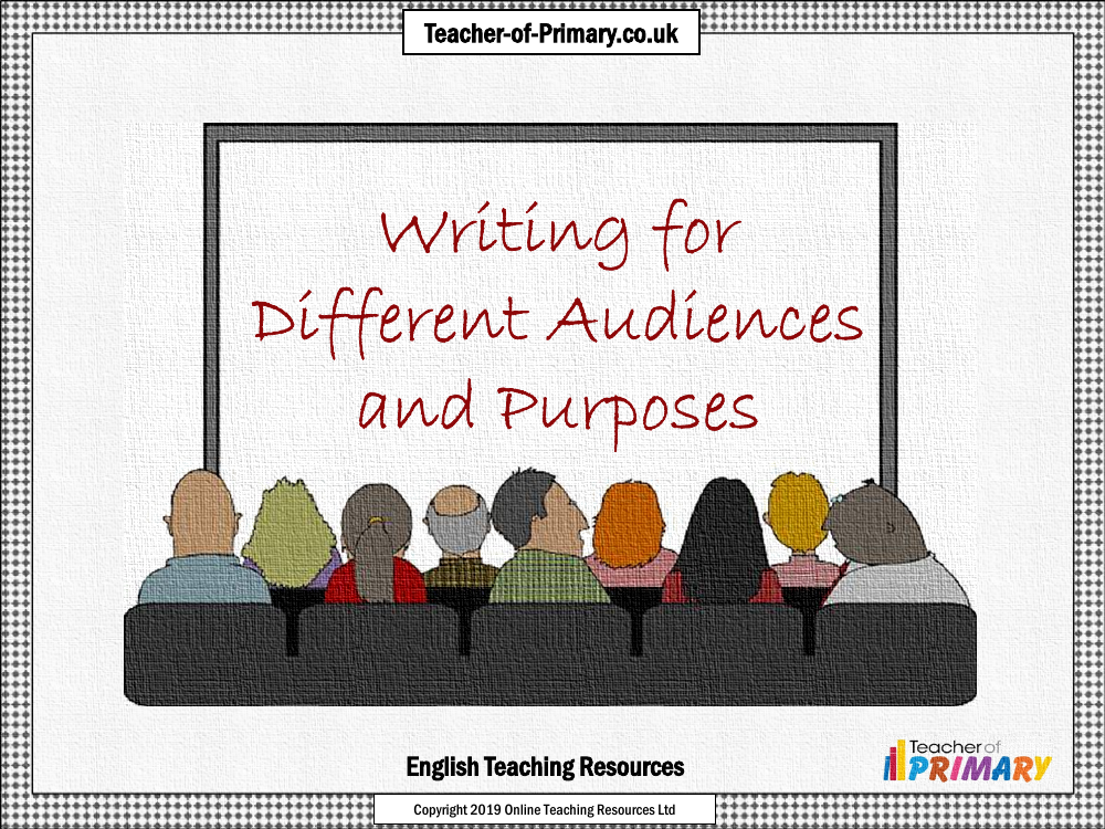 Writing For Different Audiences And Purposes - Worksheet | English 4th ...