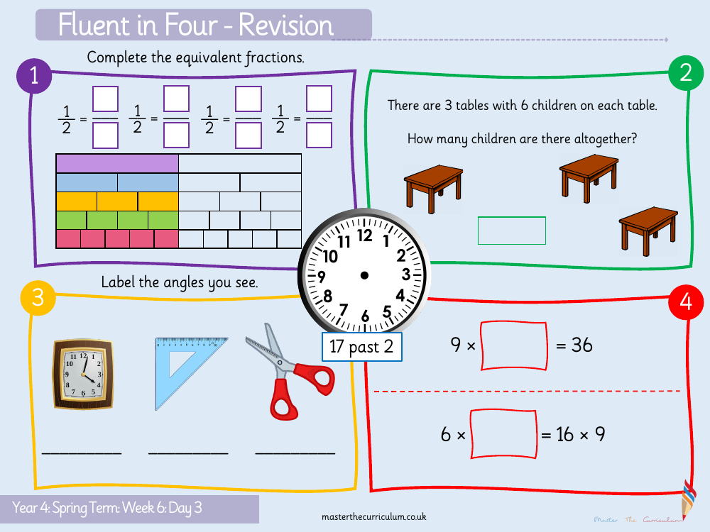 Fractions - Equivalent Fractions (4) - Starter