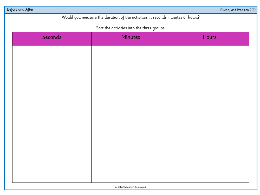 Time - Writing the time - Worksheet