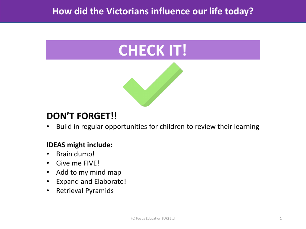 Check it! - Victorians - Year 2