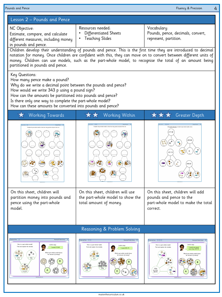 Money - Pounds and Pence (2)- Worksheet