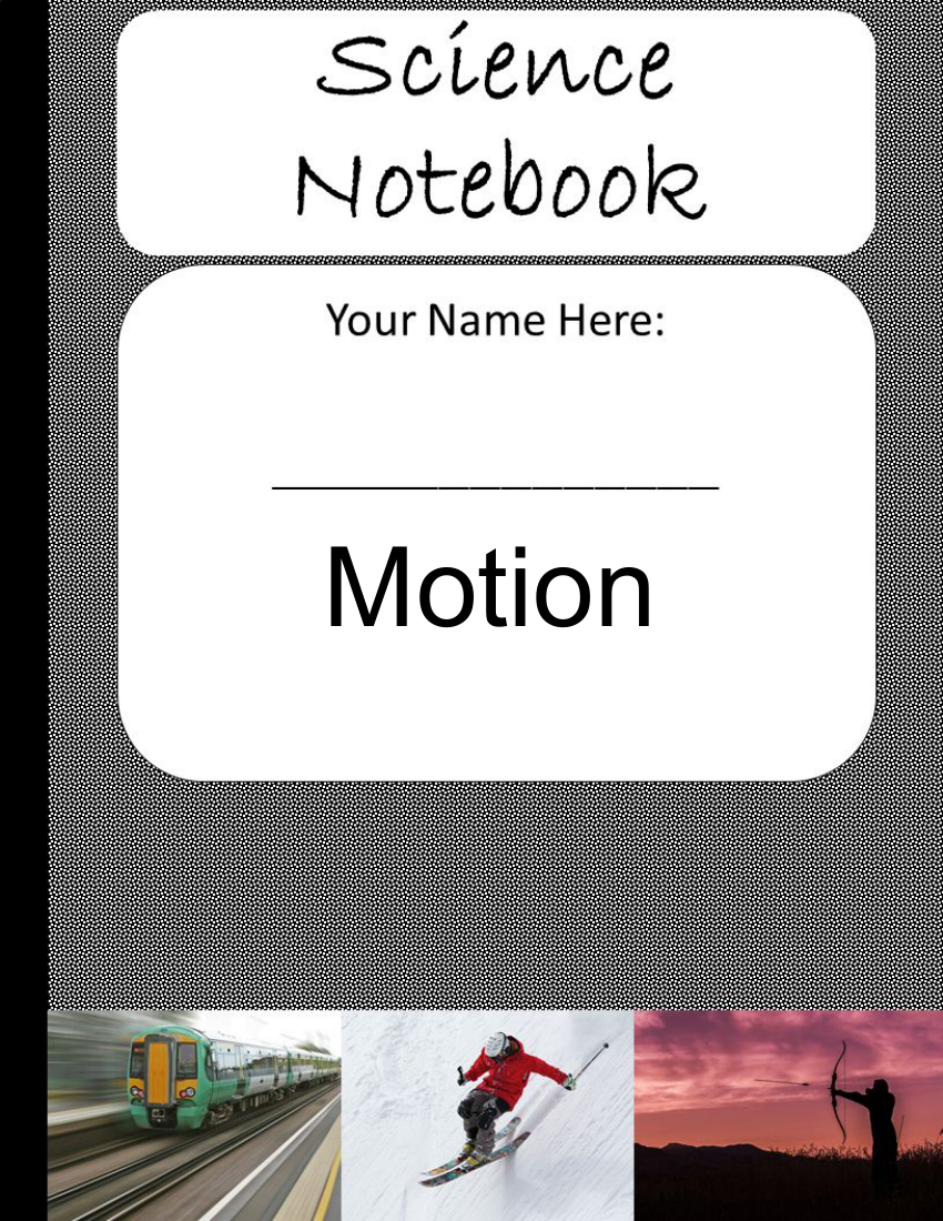 Motion - Teacher's version of Student Digital Interactive Notebook