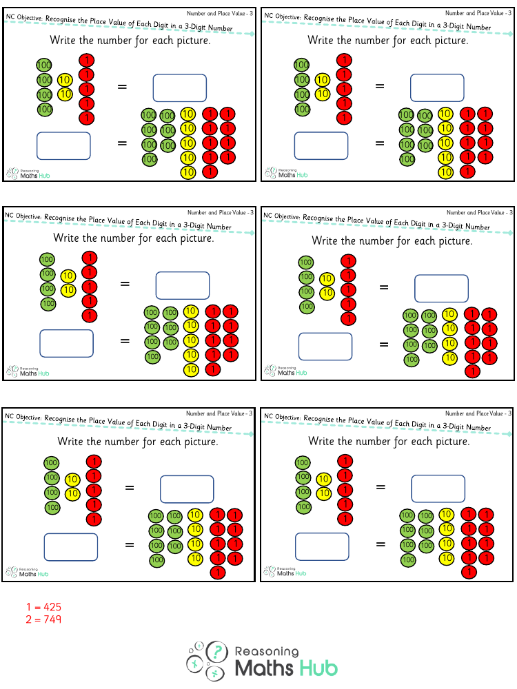 Place Value in a 3-Digit Number 5 - Reasoning | Maths Year 3