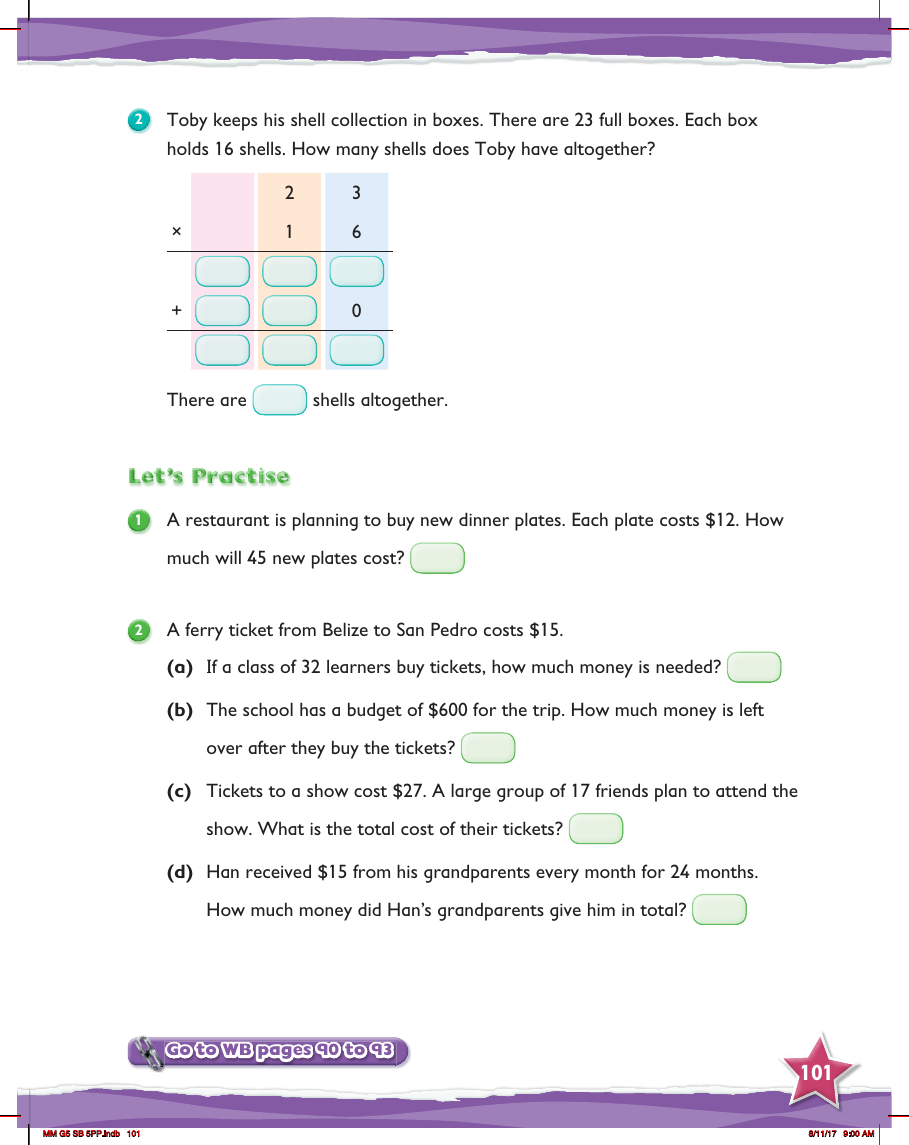 Max Maths, Year 5, Try it, Word problems (2)