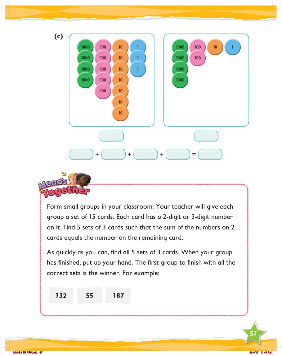 Max Maths, Year 3, Try it, Addition up to 4 digits without regrouping (3)