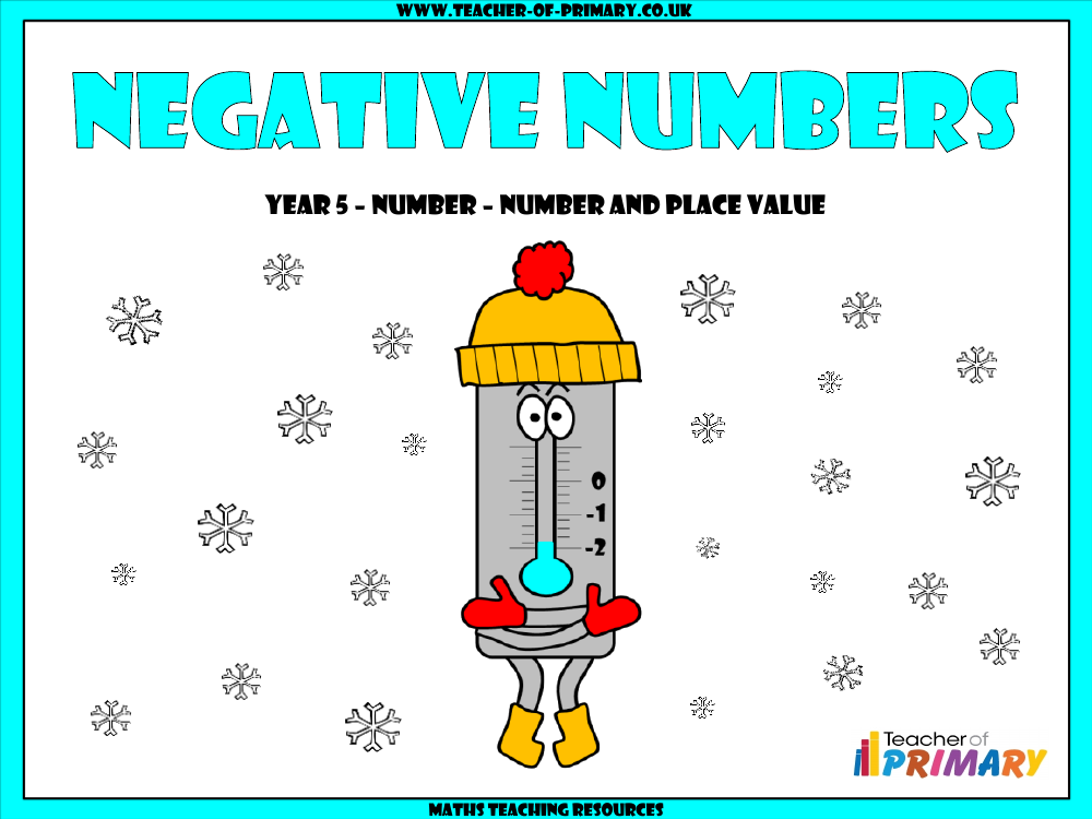 Negative Numbers PowerPoint Maths Year 5