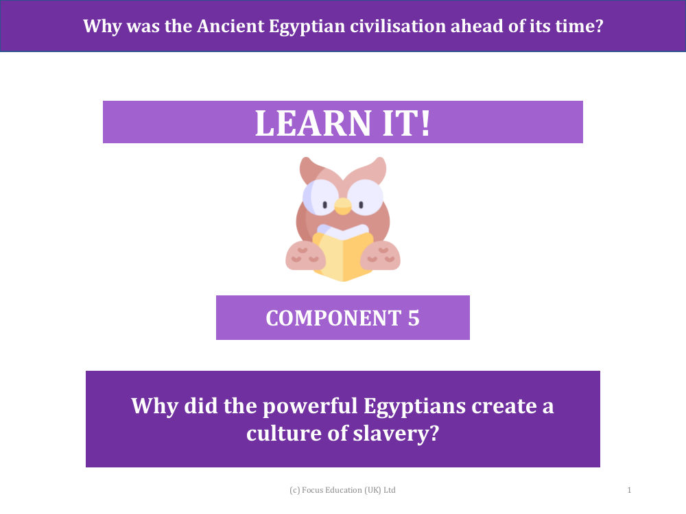 Why did the powerful Egyptians create a culture of slavery? - Presentation
