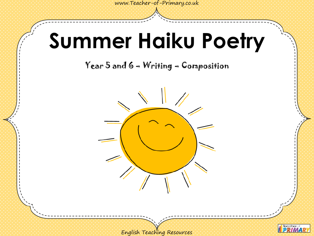 Summer Haiku Poetry - PowerPoint