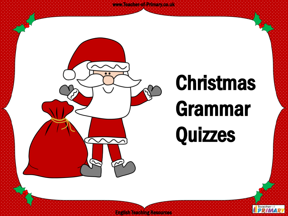 Christmas Grammar Games - PowerPoint