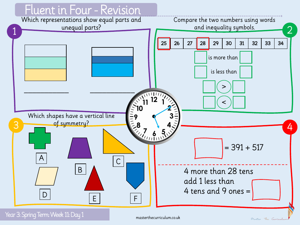 Fractions - Make equal parts - Starter