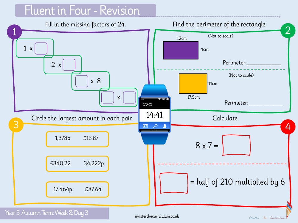 Multiplication and Division (1) - Common Factors - Starter