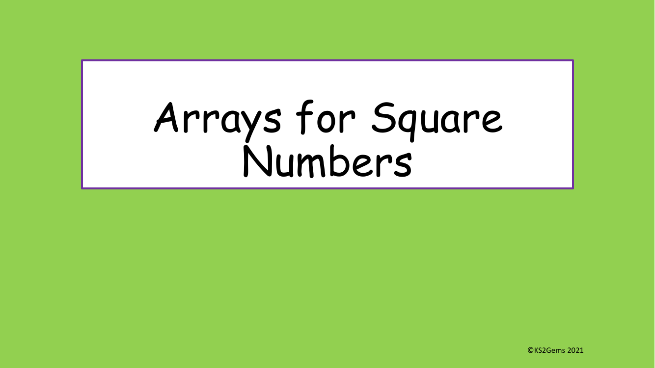 Square Number Arrays