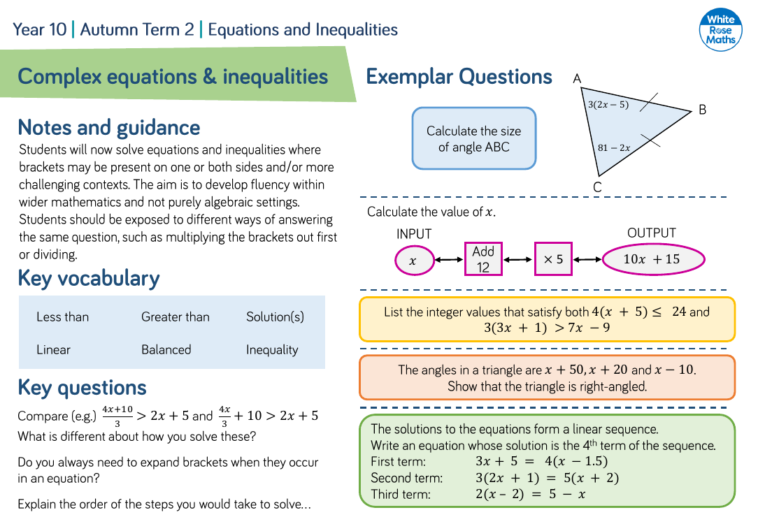 Complex equations & inequalities: Questions