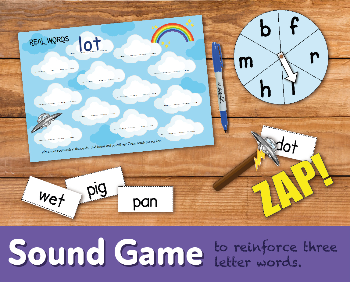 Play A Sound Game ‘Zap’ To Reinforce Three Letter Words (4-7 years) - Teacher Notes