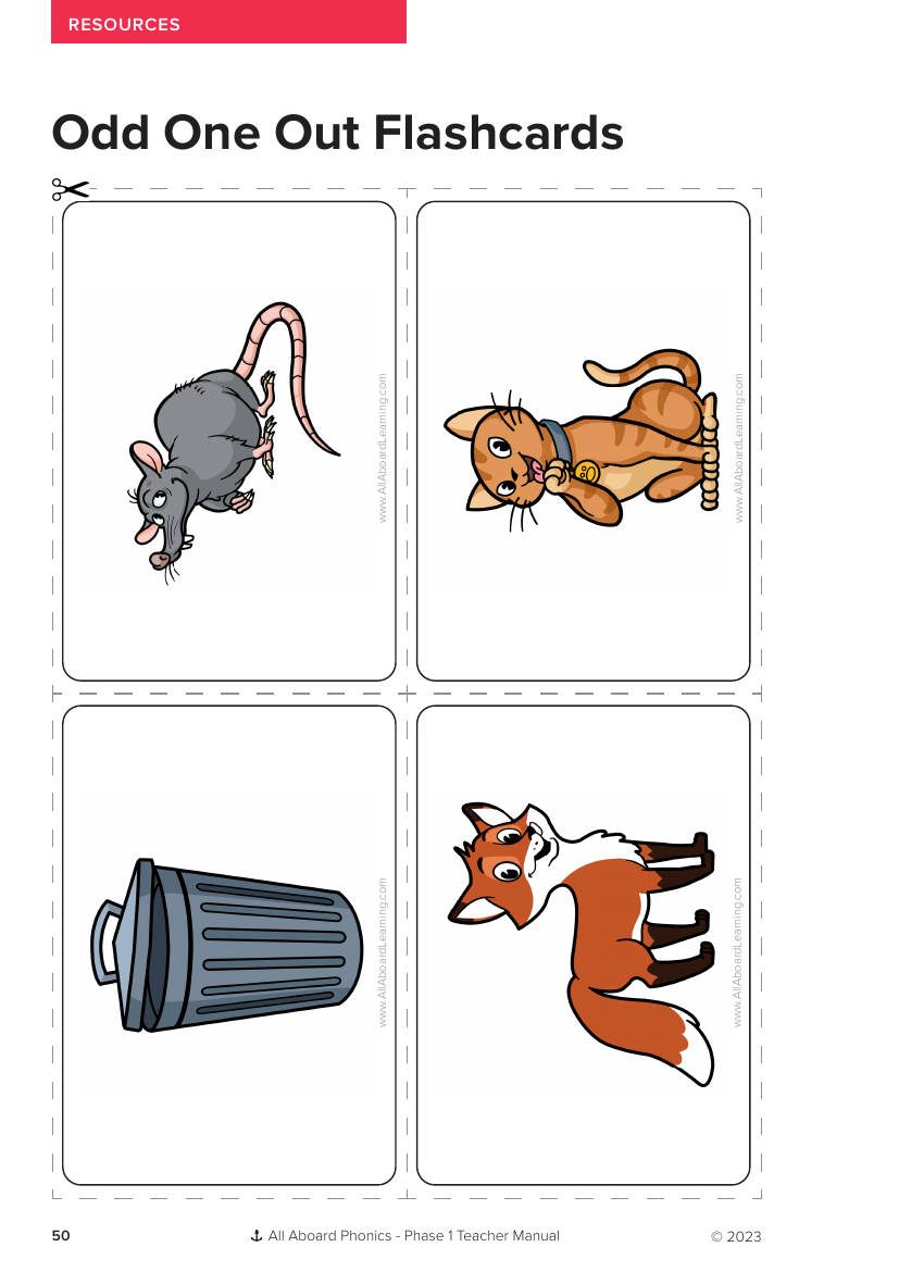 Odd One Out Object Flashcards