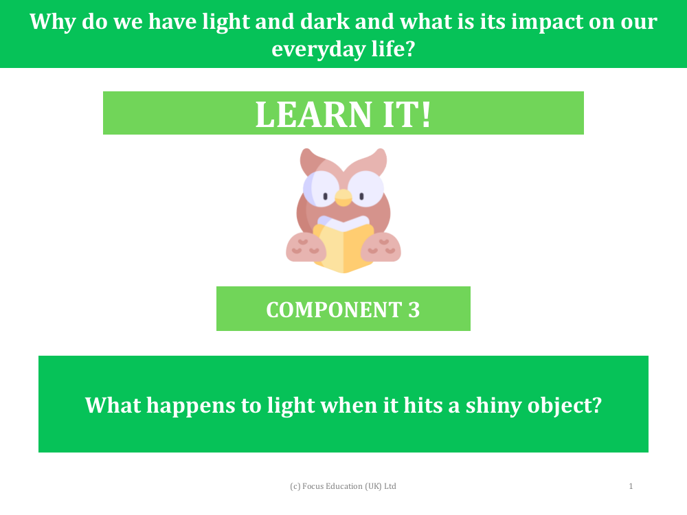 What happens to light when it hits a shiny object? - Presentation
