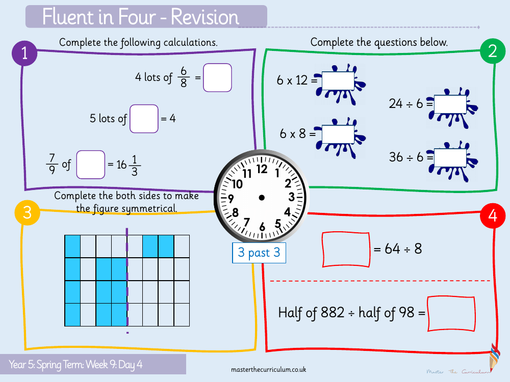 Fractions - Fraction Problem Solving - Starter | Pango