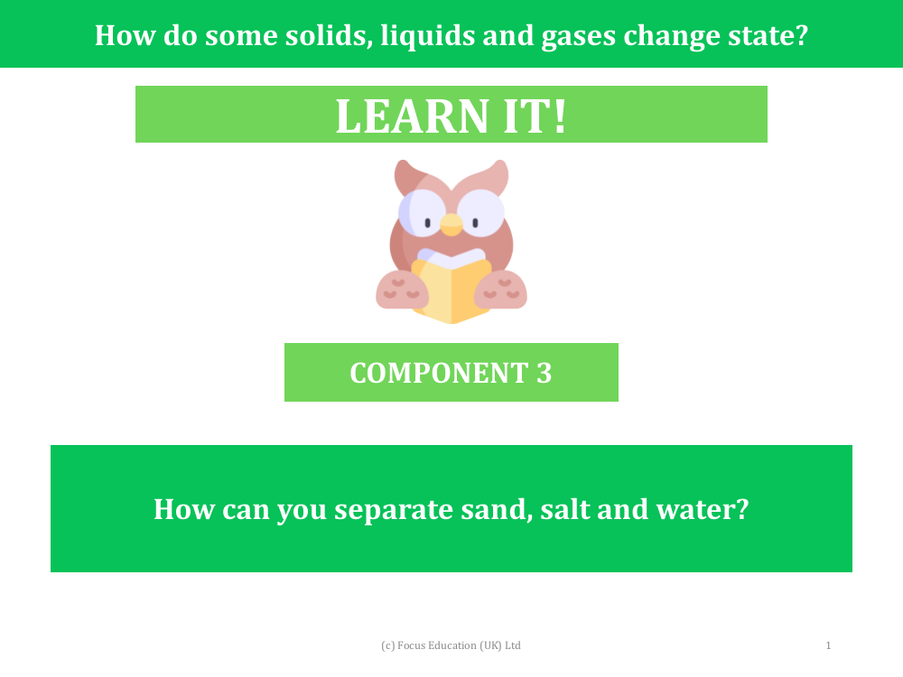 How can you separate sand, salt and water? - Presentation