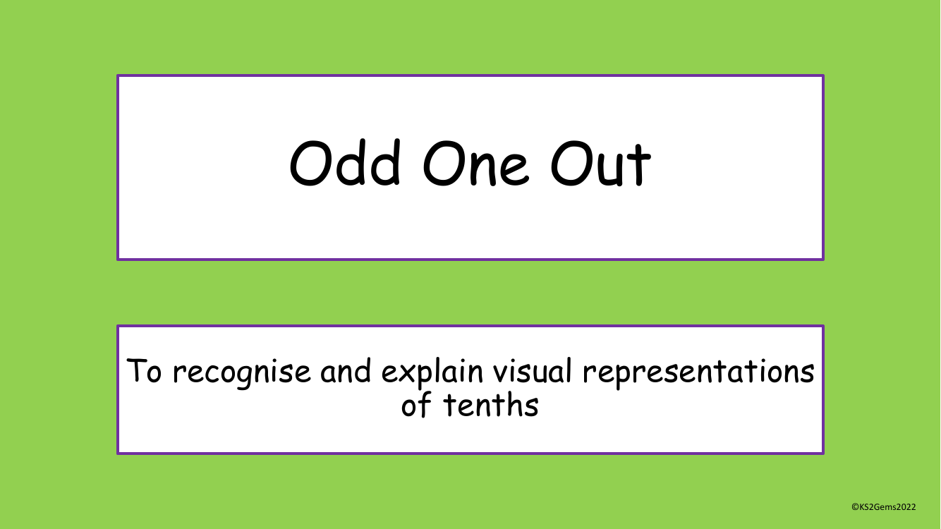 Fractions Odd One Out Activity