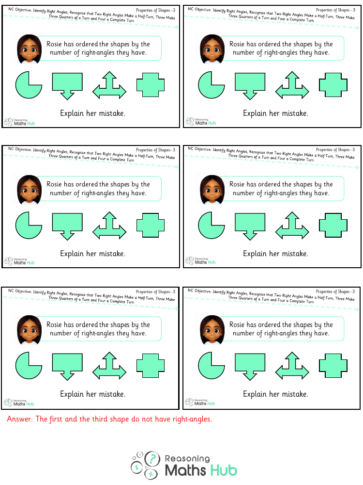 Identify Right Angles and Turns 2 - Reasoning