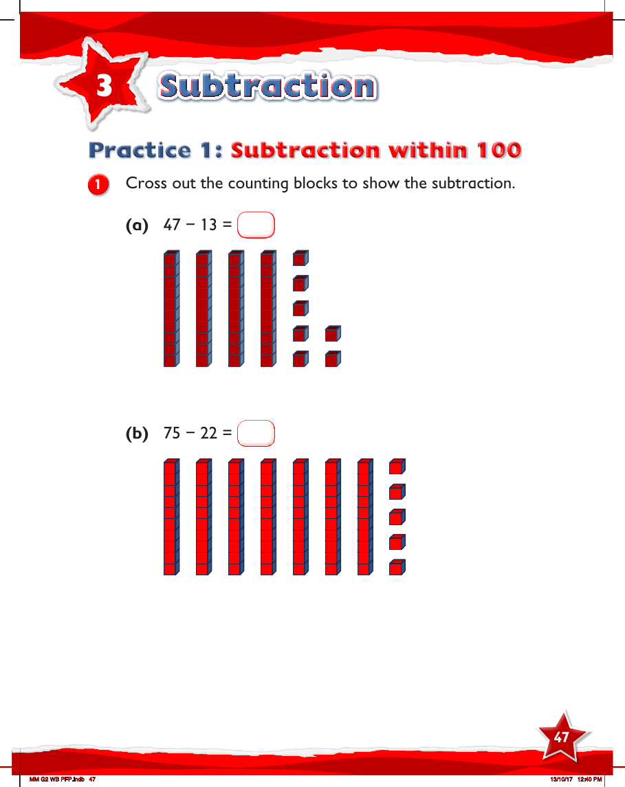 Max Maths, Year 2, Work Book Subtraction within 100