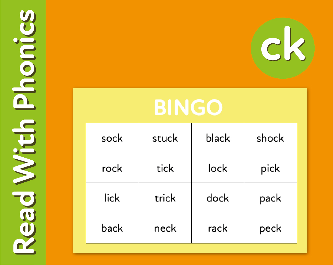 Play Bingo And Snap To Reinforce The Phonic Sound CK (3 years +) - Teacher Notes