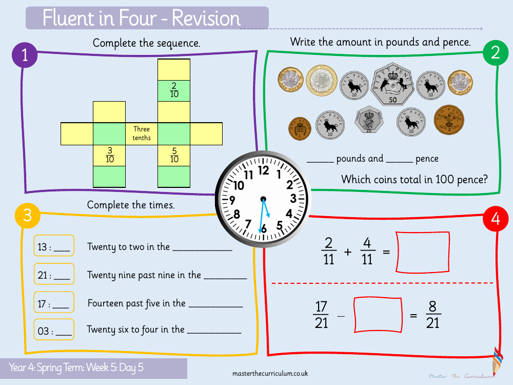 Fractions - Equivalent fractions (1) - Starter