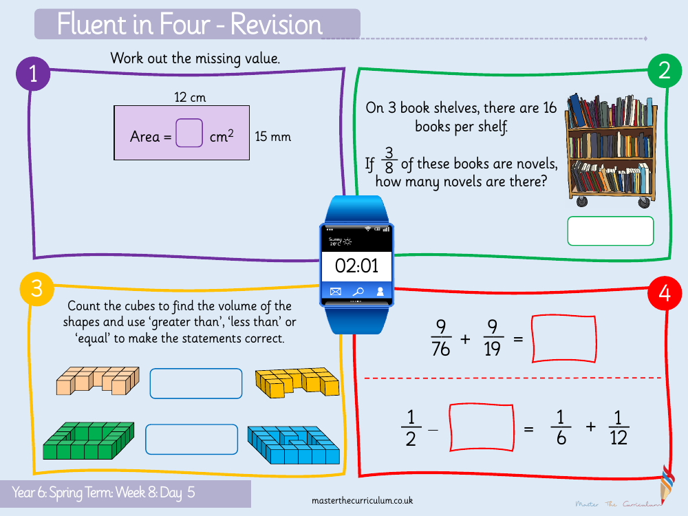 Perimeter, Area and Volume - Area of a Triangle (3) - Starter