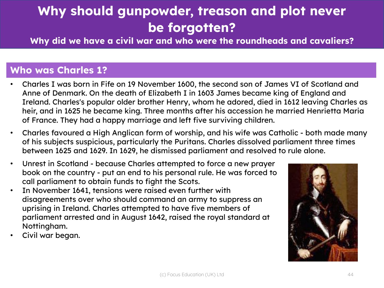 Charles I - Info sheet