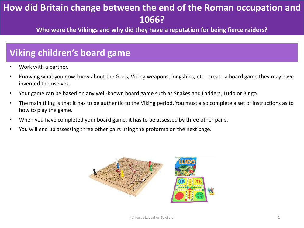 Viking children's board game - Challenge