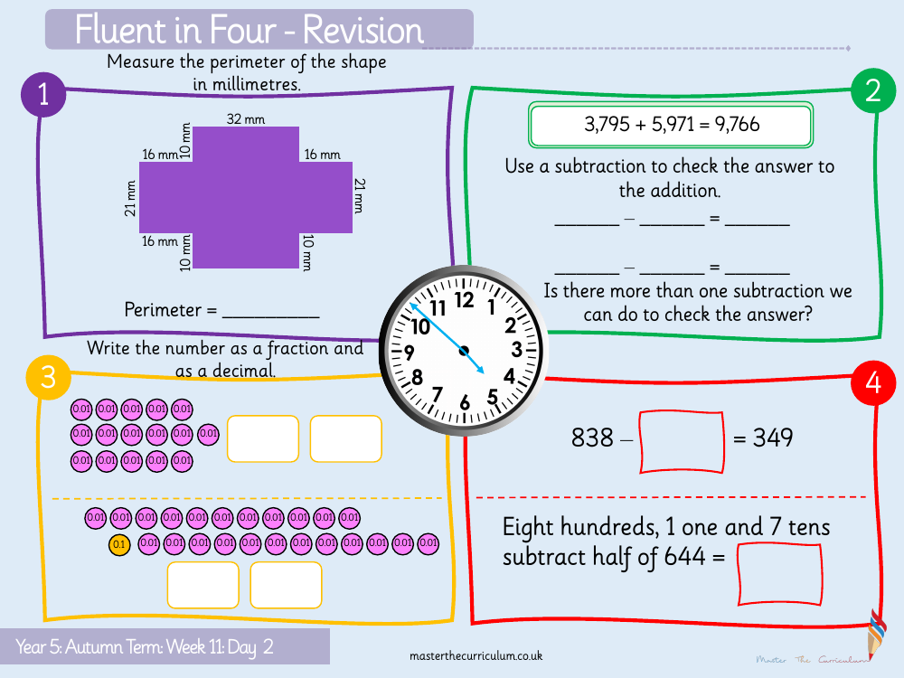 Perimeter and Area - Perimeter on a Grid - Starter