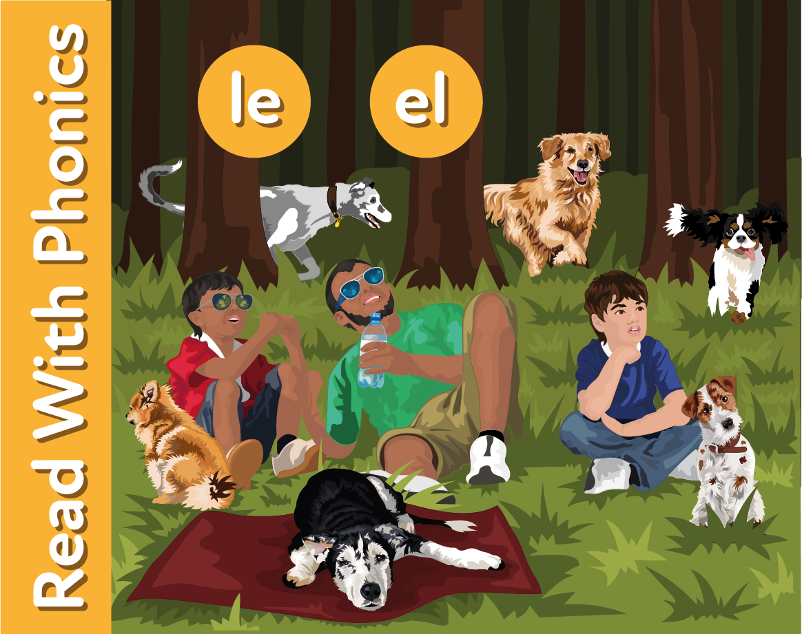 Learn Words Ending in le and el -  Read the story 'Walking The Dogs’ - Teacher Notes