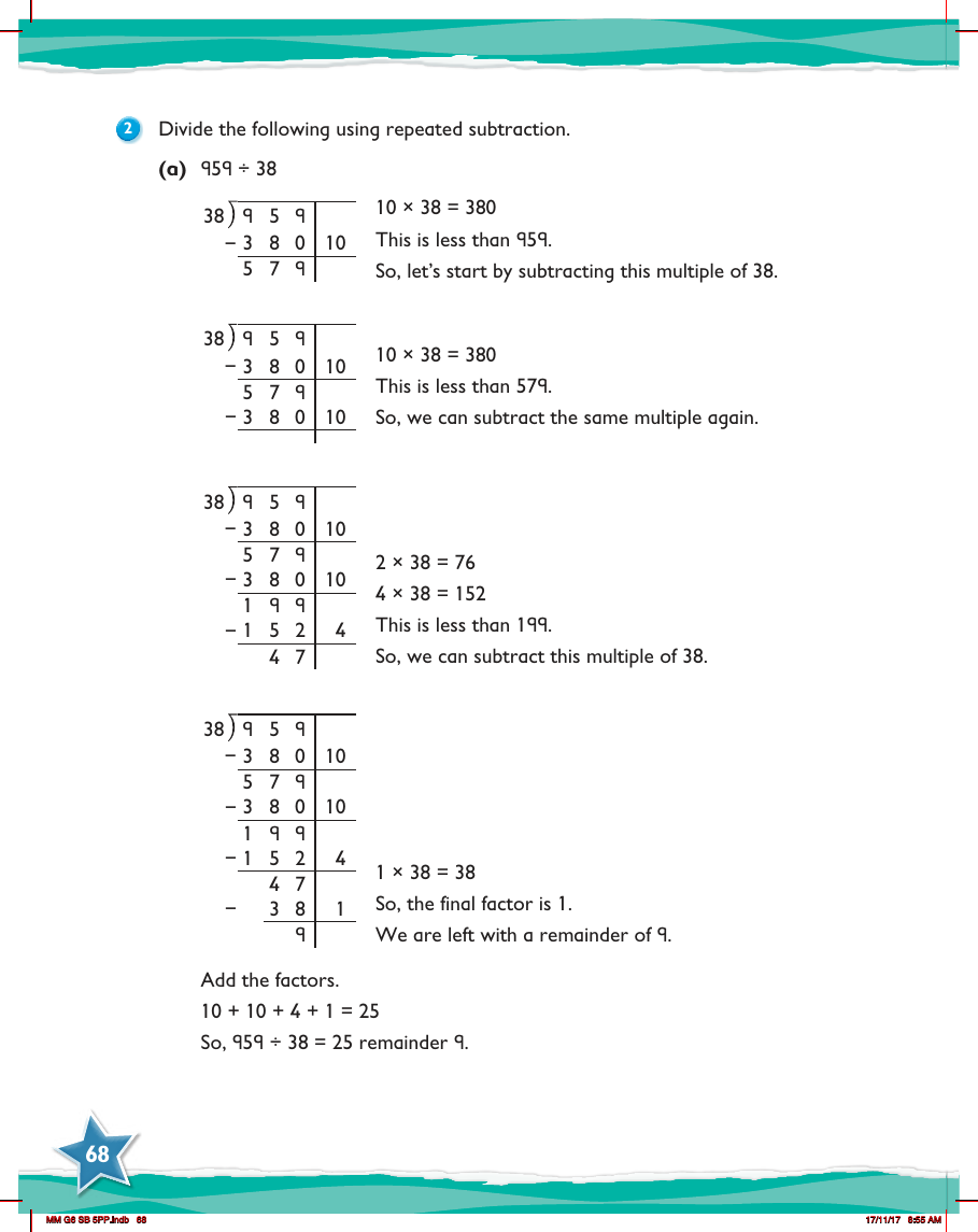 Max Maths, Year 6, Learn together, Dividing 3-digit numbers by 2-digit numbers (3)