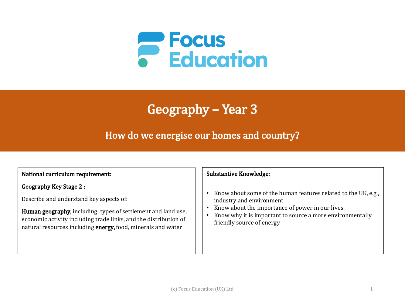 How do we energise our homes and country? - presentation