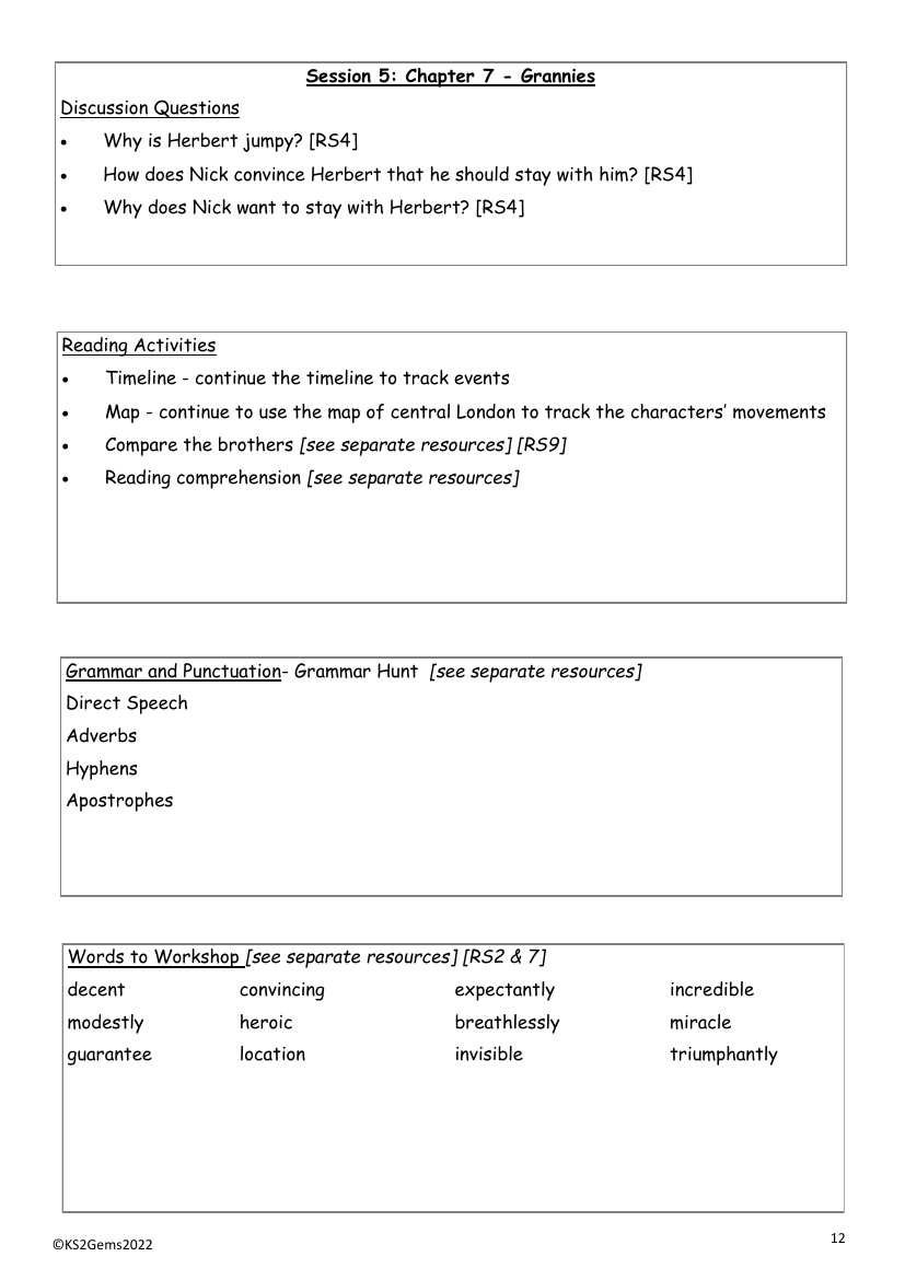 The Falcon's Malteser - Session 5 - Chapter 7 - Worksheet